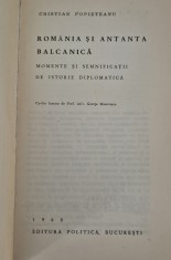 Istorie Cristian Popisteanu Romania si Antanta Balcanica