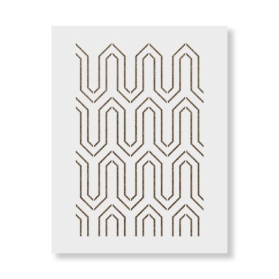 Sablon Perete vopsire, tencuiala 900x600x0.7mm Geometric Hex Lines Refolosibil, model MXSP7109 foto