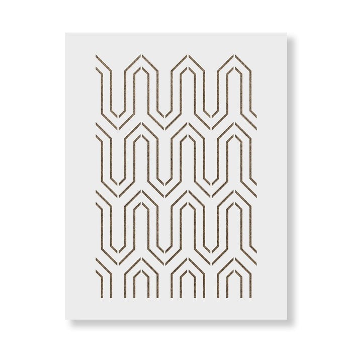 Sablon Perete vopsire, tencuiala 900x600x0.7mm Geometric Hex Lines Refolosibil, model MXSP7109