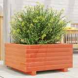 Jardiniera Gradina vidaXL, Lemn Masiv Pin, Maro Ceruit, 50x50x26.5 cm, Ghiveci Flori Plante Exterior Interior