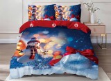 Cumpara ieftin Lenjerie Pat De Craciun Kevin Cr022, Bumbac, 6 Piese, Fara Elastic, Imprimeu