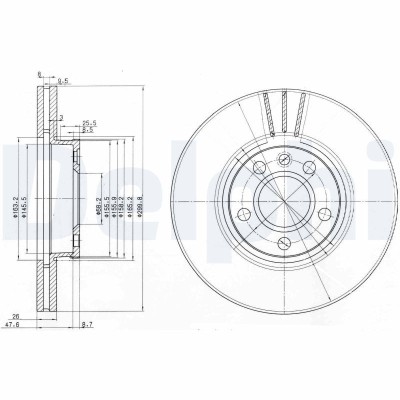 DELPHI BG3696 Disc frana foto
