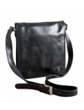 Geanta dama messenger, crossbody, din piele nataurala, neagra, GD111, Geanta stil postas, Negru