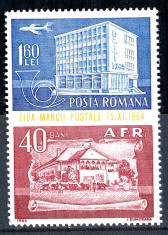 1964 LP595 serie Ziua marcii postale romanesti MNH foto