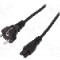 Cablu alimentare AC, 1.8m, 3 fire, culoare negru, CEE 7/7 (E/F) mufa, IEC C5 mama, ASSMANN - AK-440103-018-S