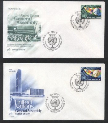 UN Geneva 1978 General assembly Mi.78-79 FDC UN.107 foto