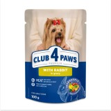 Club 4 Paws, Hrana umeda caini talie mica, Iepure in sos, 24x100g