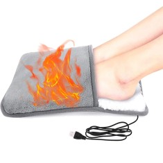 Incalzitor electric pentru picioare, alimentare USB, 40-50 grade Celsius, covoras 28x29x3 cm