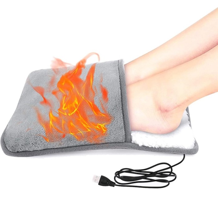 Incalzitor electric pentru picioare, alimentare USB, 40-50 grade Celsius, covoras 28x29x3 cm