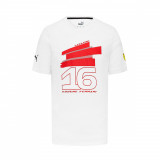 Ferrari tricou de bărbați Leclerc Driver White F1 Team 2023 - M