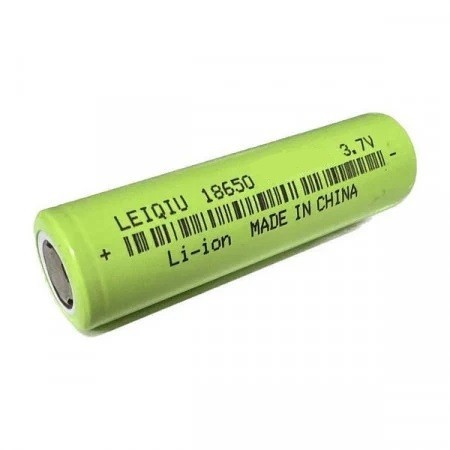 Acumulator 18650 3.7V terminal plat, verde, Li-ion max 2600mAh