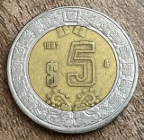 C50 - Moneda foarte veche - Mexic - 5 pesos - 1987