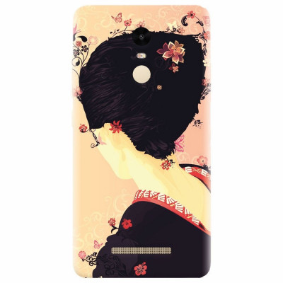 Husa silicon pentru Xiaomi Remdi Note 3, Japanese Geisha Illustration Cherry Blossom foto
