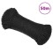 vidaXL Fr&acirc;nghie de lucru, negru, 3 mm, 50 m, polipropilenă