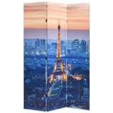 VidaXL Paravan de cameră pliabil, 120 x 170 cm, Parisul noaptea