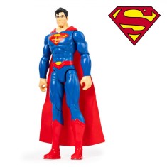 Figură de Acțiune Superman, Spin Master, 30 cm, 11 Articulații, Căpă Textilă, Albastru-Roșu