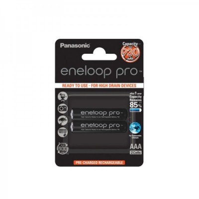 Set acumulatori Panasonic Eneloop Ni-MH 2x AAA (R3) 930mA PRO 2buc BK-4HCDE/2BE foto