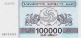 Bancnota Georgia 100.000 Laris 1994 - P48Ab UNC