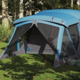 Gossi cort de camping cu veranda 4 persoane, albastru, impermeabil