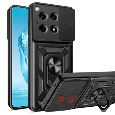 Husa OnePlus 12R protectie camera Techsuit CamShield Series, negru foto