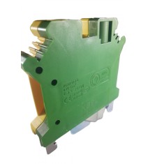 Clema pe sina bloc terminal 2.5mm &sup2; verde-galben 32A 42.5x47mm 690V