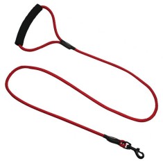 Lesa rotunda din nailon pentru caini, de culoare ro?ie, S - 120 cm foto