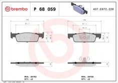 BREMBO P 68 059 PRIME LINE set placute frana,frana disc