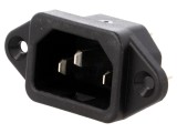 Conector alimentare AC soclu tată 10A 250VAC IEC 60320 6061