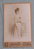Fotografie veche anii 1920 CVD, portret de femeie - Hermann Tietz studio