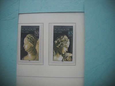 HOPCT TIMBRE MNH 1255 SCULPTOR JOHANN GOTTFRIED-2 VAL-1988-GERMANIA DDR/RDG foto