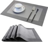 Set de 4 naproane BalconyFalcon, PVC, gri/argintiu, 30 x 45 cm