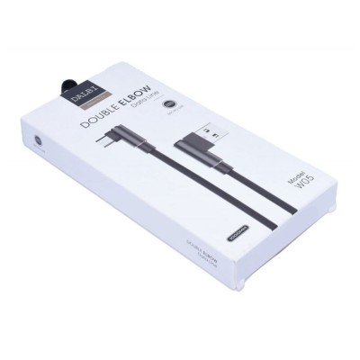 Cablu USB tata, la micro USB, 1m, cu mufe cotite, 196855 foto