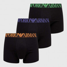 Emporio Armani Underwear boxeri 3-pack barbati, culoarea negru