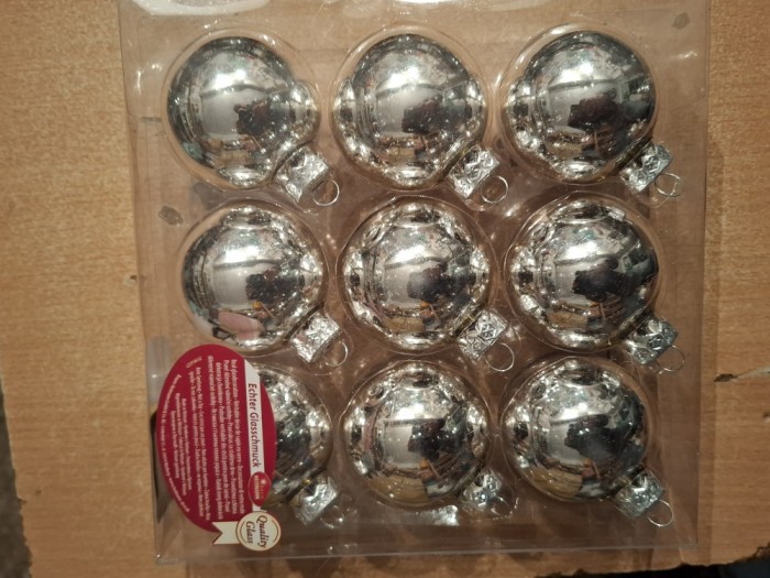 Set 9 globuri pom craciun