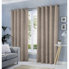 Draperie tip tesatura in cu inele gri, Madison, 150x235 cm, densitate 700 g/ml, Caitland, 1 buc
