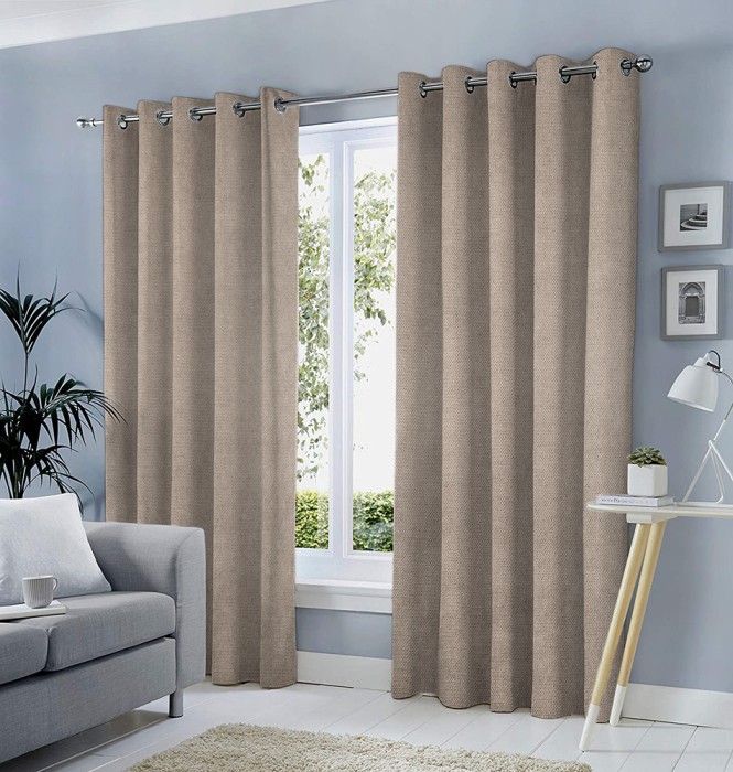 Draperie tip tesatura in cu inele auriu antic, Madison, 150x235 cm, densitate 700 g/ml, Caitland, 1 buc