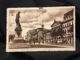 carte postala circulata - Bucuresti Universitatea cu statuia I Heliade Radulescu