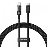 Cablu Date si Incarcare USB-C - USB-C Baseus Gem, 100W, 1m, Negru P10373000111-00