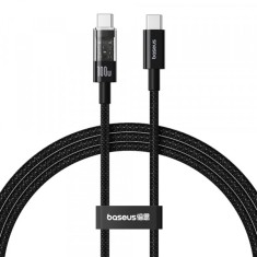 Cablu Date si Incarcare USB-C - USB-C Baseus Gem, 100W, 2m, Negru P10373000111-01