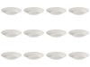Set 12 Farfurii Adanci Portelan Alb 22.5cm Vervo.Ro - Vesela Eleganta, Durabile, Usor de Curatat, Perfecte pentru Supe si Paste