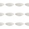 Set Farfurii 12 piese, Farfurii Adanci, Portelan, Albe, diametru 22.5 cm