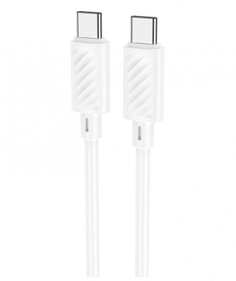 Cablu Date si Incarcare Hoco X88 USB-C la USB-C 60W, 1m, Alb foto