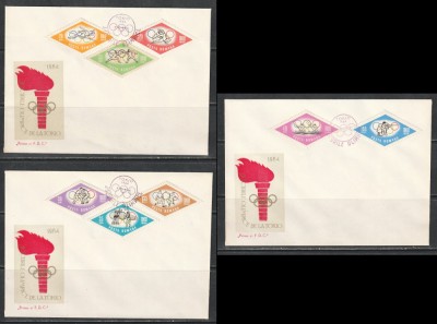 Romania 1964 - #589 Jocurile Olimpice Tokyo FDC 3v MNH foto