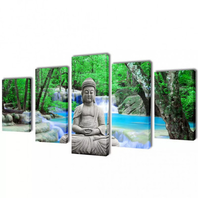 Set Tablouri De Perete Cu Buddha 200 x 100 cm 241589 foto