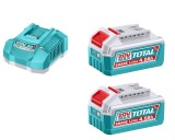Kit 2 baterii Li-Ion 4.0Ah si incarcator TOTAL 20V P20S