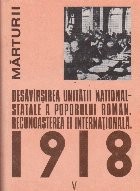 Desavarsirea Unitatii National-Statale a poporului roman - recunoasterea ei internatioanala (documente interne si externe, nov. 1919 - ian 1920) (vol.