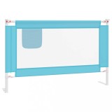 Cumpara ieftin Balustrada de protectie pat copii, albastru, 120x25 cm, textil