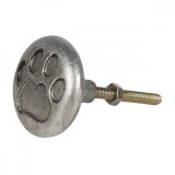 Buton mobila din fier argintiu &Oslash; 4 cm x 3 cm