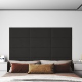 VidaXL Panouri de perete 12 buc. negru 60x30 cm catifea 2,16 m&sup2;