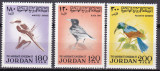 Iordania 1970 fauna pasari MI 790-792 MNH, Nestampilat